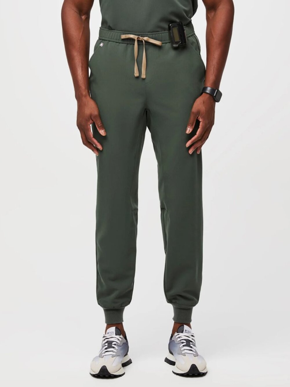 Figs Men's Tansen Jogger Scrub Pant in Moss Green joggers medium tall